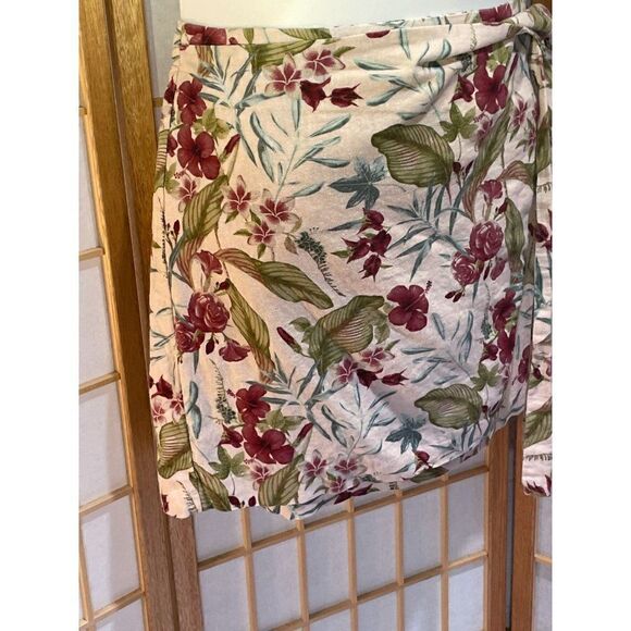 Maison d'Amelie Floral Faux Wrap Skirt - Picture 8 of 9